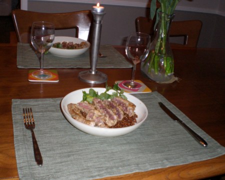 MACK-A-DADDY-A AHI ON COUSCOUS BED