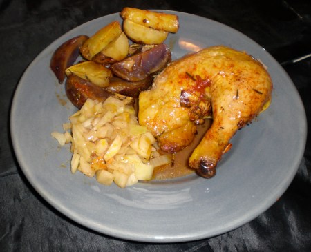 Roasted Chicken Rub Down Served