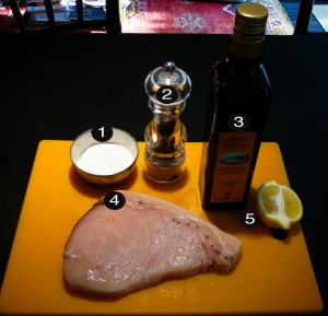 grilled swordfish prep