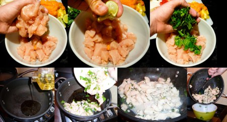 mango chicken curry marinate brown