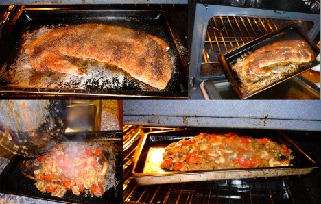 salmon and on and on broil saucy