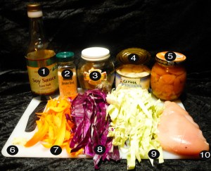 chinese chicken salad prep