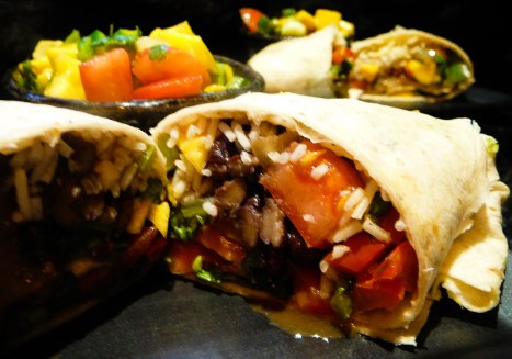 dank organic veggie burritos served 2