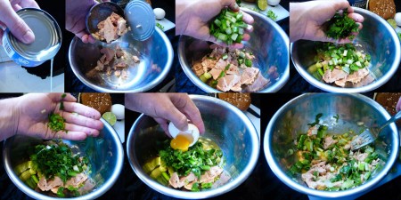 huge tuna burger mix