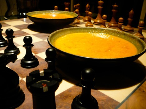 With this soup, you'll always say, "Check mate!"