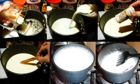 rice pudding poontang boil simmer