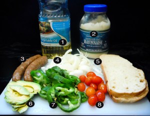 sausage n peppers prep