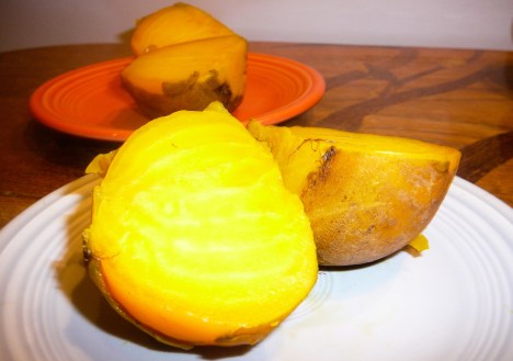 steemed yellow beets