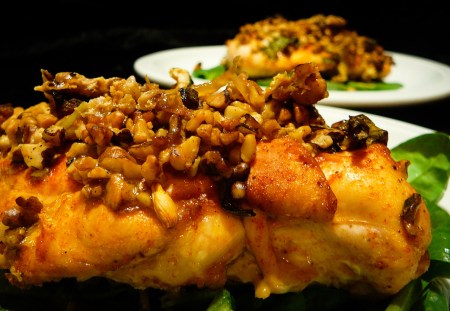 tickle my walnuts chicken served