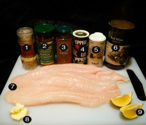 blackened catfish prep