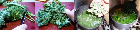 boiled kale breakfast chop boil
