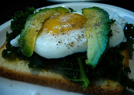 boiled kale breakfast served 2