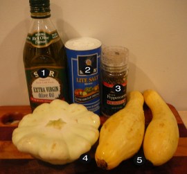 grilled squash prep