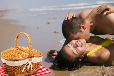 Be sure no bear steals your picnic basket while you're banging in the woods.