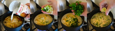 random thai soup coconut herbs lime