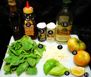 roasted heirloom salad prep