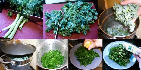 steamed sesame kale chop steam flavor