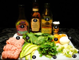 Turkey Burger Salad prep