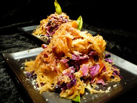 spaghetti squash served