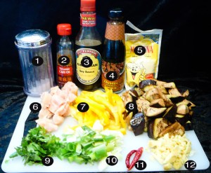 szechwan eggplant prep