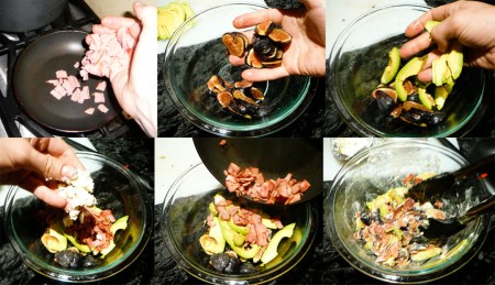 fig avocado bacon assemble