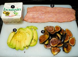 fig avocado bacon prep