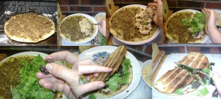 leftover salmon sinwich assemble