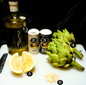 roast artichoke prep