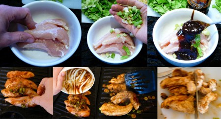 bbq pineapple chicken salad marinate grill