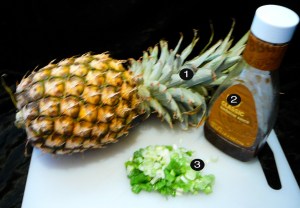 bbq pineapple split prep
