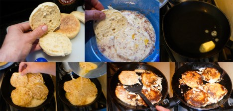 frenching your english muffin pan