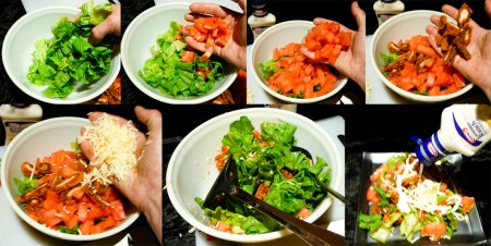 fried chicken salad toss