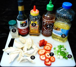 strawberry potstickers prep