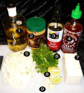 tofu peanut stirfry prep