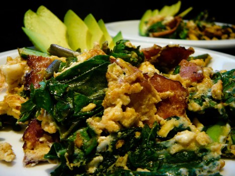 chard eggs served chard eggs served