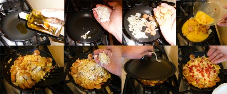 pomegranate scramble saute scramble