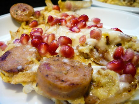 pomegranate scramble served