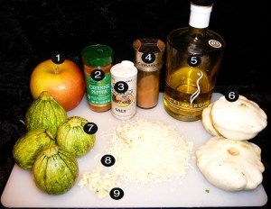 spicy squash casserole prep