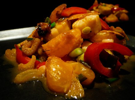 tangerine scallops served 2