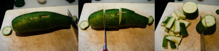 zucchini sticks chop