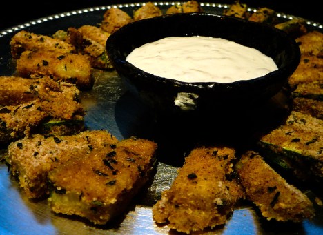 zucchini sticks served