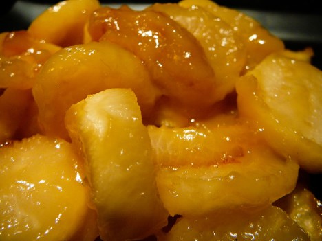 miso radish rounds served