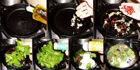 coconut spinach saute