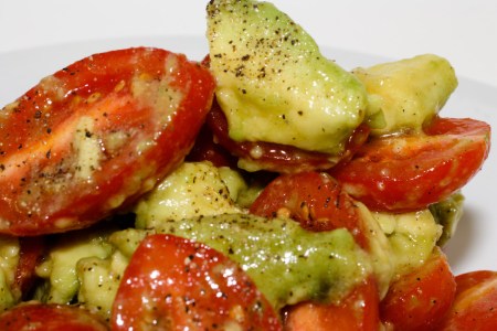 cuban avocado salad served